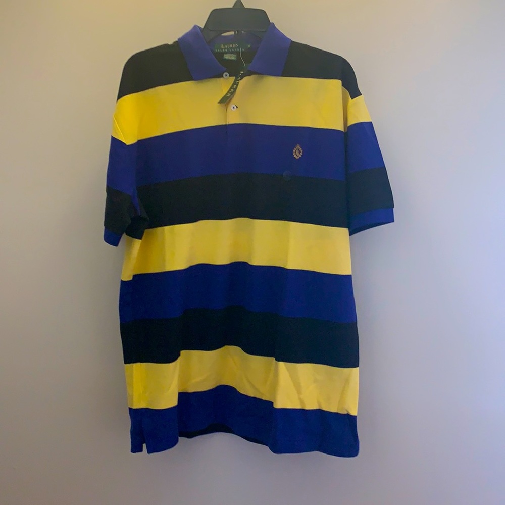 Lauren Ralph Lauren Men's Striped Polo Medium Vintage NWT